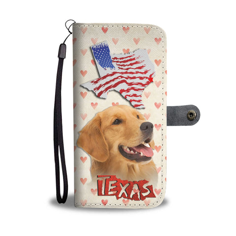 Golden Retriever Print Wallet CaseTX State