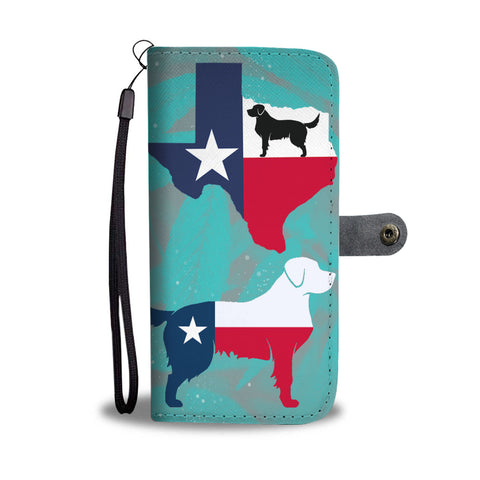 Amazing Golden Retriever Dog From TX Print Wallet CaseTX State