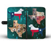 Golden Retriever In Lots Print Wallet CaseTX State