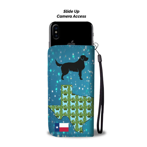 Golden Retriever Pattern Print Wallet CaseTX State