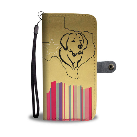 Cute Golden Retriever Sketch Print Wallet CaseTX State