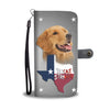 Cute Golden Retriever Print Wallet CaseTX State