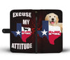 Golden Retriever Dog (Attitude) Print Wallet CaseTX State