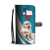 Cute Golden Retriever Puppies Print Wallet CaseTX State