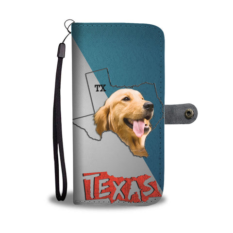 Amazing Golden Retriever Print Wallet CaseTX State