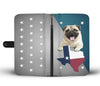 Cute Pug Print Wallet CaseTX State