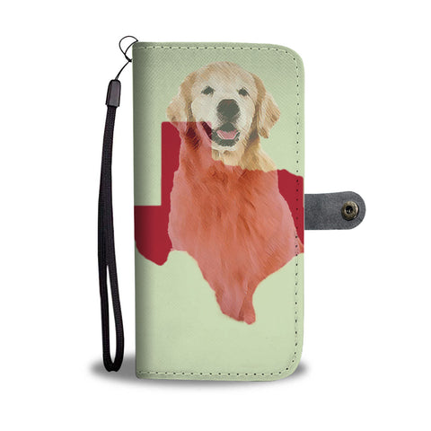 Amazing Golden Retriever Dog Love Print Wallet CaseTX State