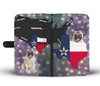 Lovely Pug Dog Print Wallet CaseTX State