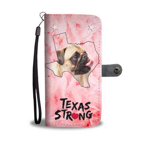 Pug On Pink Print Wallet CaseTX State