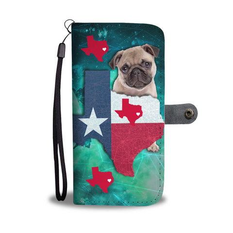 Awesome Pug Dog Print Wallet CaseTX State