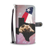 Cute Pug Dog On Pink Print Wallet CaseTX State