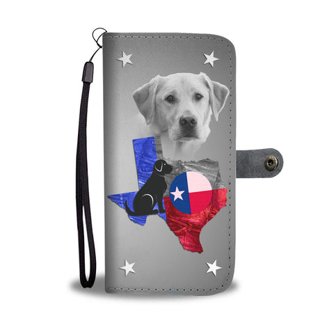 Cute Labrador Retriever Print Wallet CaseTX State