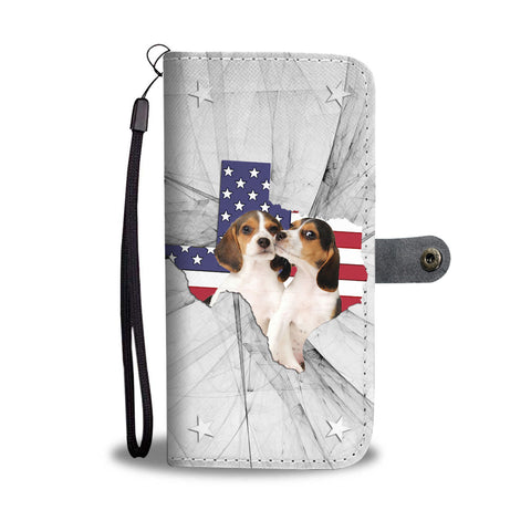 Lovely Beagle Dog Print Wallet Case