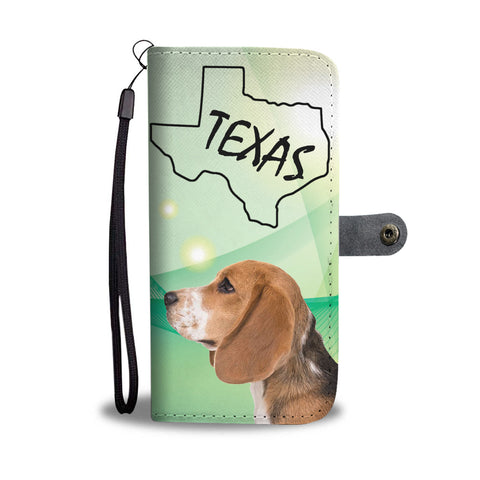 Beagle Butterfly Print Wallet CaseTX State