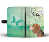 Beagle Butterfly Print Wallet CaseTX State