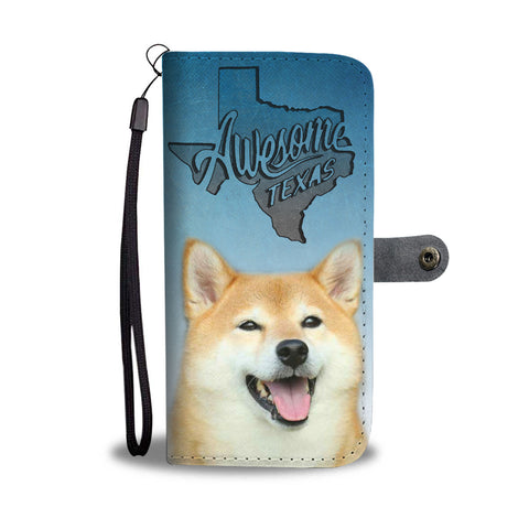 Shiba Inu Dog Print Wallet CaseTX State