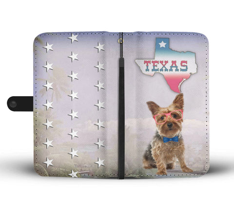 Cute Yorkshire terrier Print Wallet CaseTX State