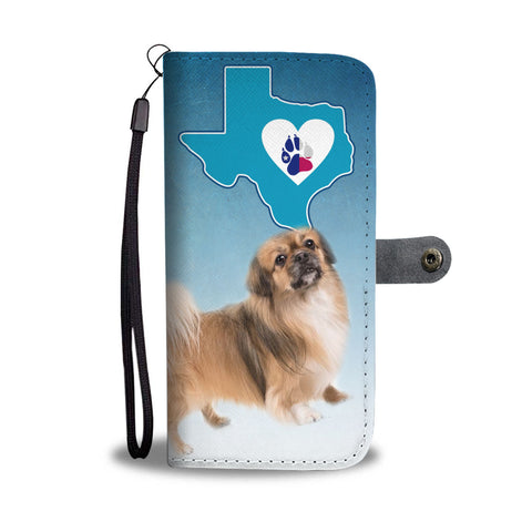 Tibetan Spaniel Print Wallet CaseTX State