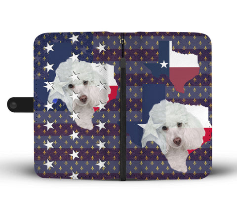 Cute Poodle Dog Print Wallet CaseTX State