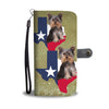 Cute Yorkshire Terrier Dog Print Wallet CaseTX State