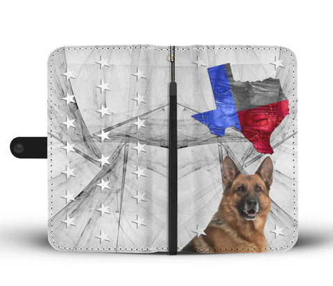 German Shepherd Print Wallet CaseTX State