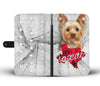 Cute Yorkshire Terrier Print Wallet Case TX State