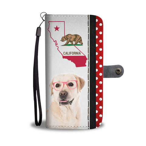 Labrador Retriever Print Wallet CaseCA State