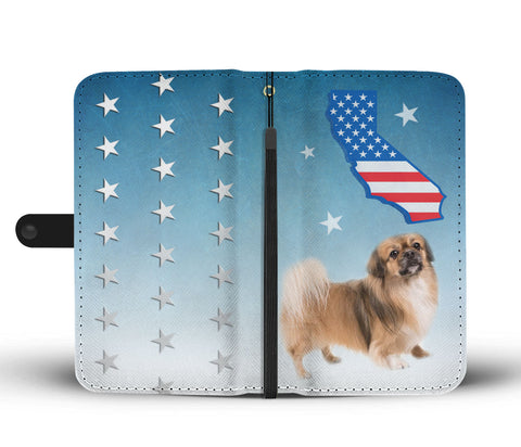 Tibetan Spaniel Print Wallet CaseCA State