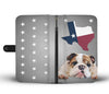 Lovely Bulldog Wallet Case TX State