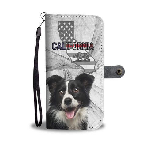 Border Collie Print Wallet CaseCA State