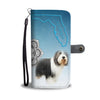 Bearded Collie Print Wallet CaseFL State