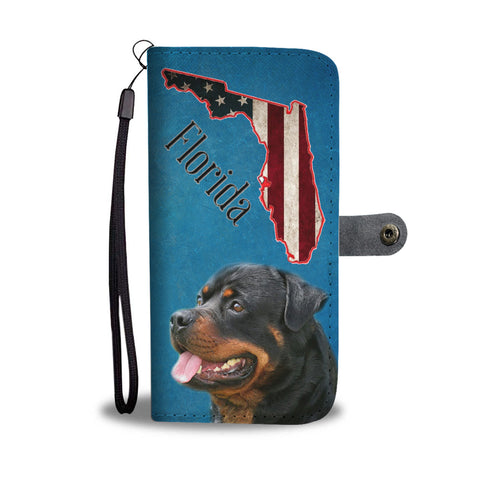 Rottweiler Print Wallet CaseFL State