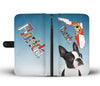 Boston Terrier Print Wallet CaseFL State