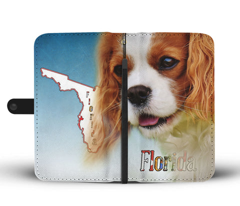 Cavalier King Charles Spaniel Print Wallet CaseFL State