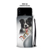 Border Collie Print Wallet CaseFL State