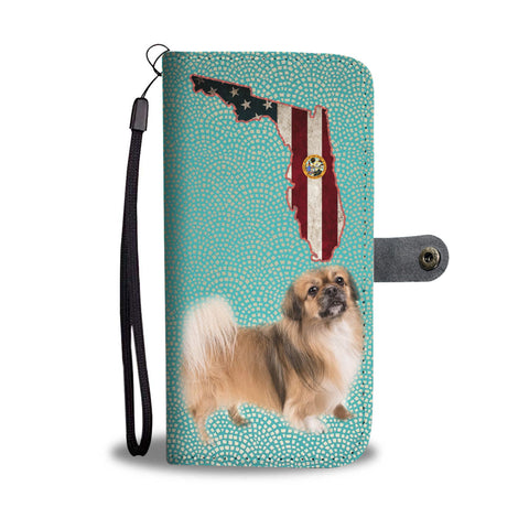 Tibetan Spaniel Print Wallet CaseFL State