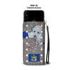 Cute Poodle Dog Print Wallet CaseNY State