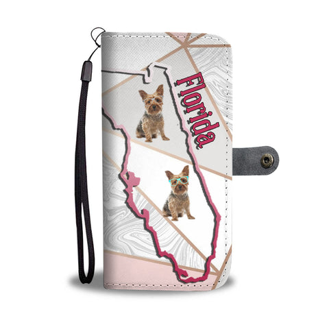 Yorkshire Terrier (Yorkie) Print Wallet CaseFL State