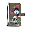 Siberian Husky Dog Print Wallet CaseNY State