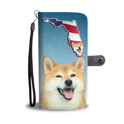 Shiba Inu Print Wallet CaseFL State