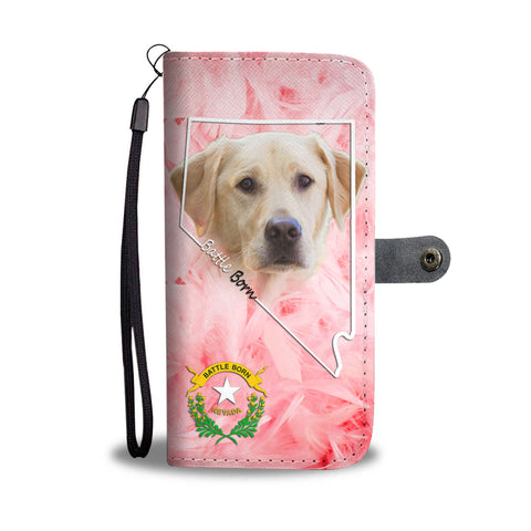 Cute Labrador Retriever Print Wallet CaseNV State