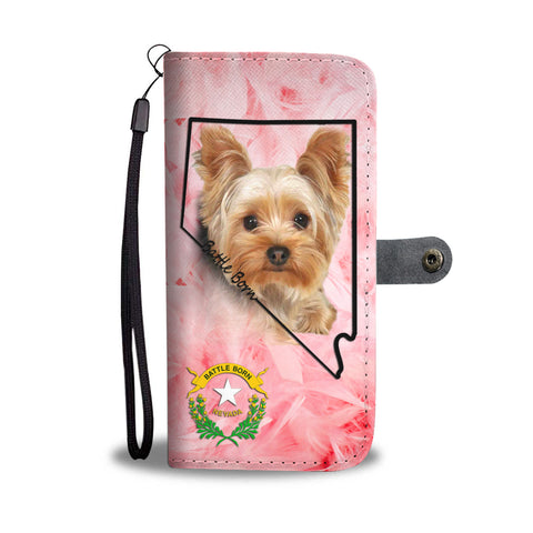 Yorkshire Terrier On Pink Print Wallet Case NV State