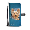 Cute Yorkshire Terrier Print Wallet Case AZ State