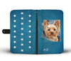 Cute Yorkshire Terrier Print Wallet Case AZ State