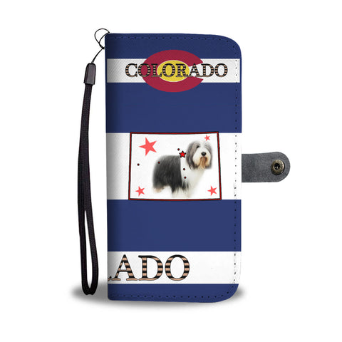 Bearded Collie Print Wallet CaseCO State