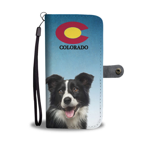 Border Collie Print Wallet CaseCO State