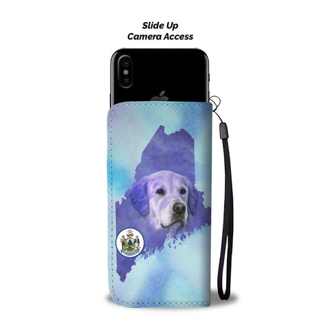 Golden Retriever Dog Art Print Wallet CaseME State