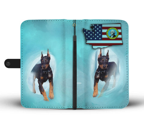 Doberman Pinscher Print Wallet CaseWA State