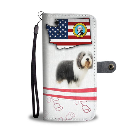 Bearded Collie Print Wallet CaseWA State