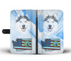 Siberian Husky Print Wallet CaseWA State